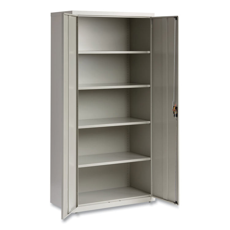 Economy Assembled Storage Cabinets, 5 Shelves, 36" x 18" x 72", Light Gray