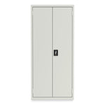 Economy Assembled Storage Cabinets, 4 Shelves, 30" x 15" x 66", Light Gray