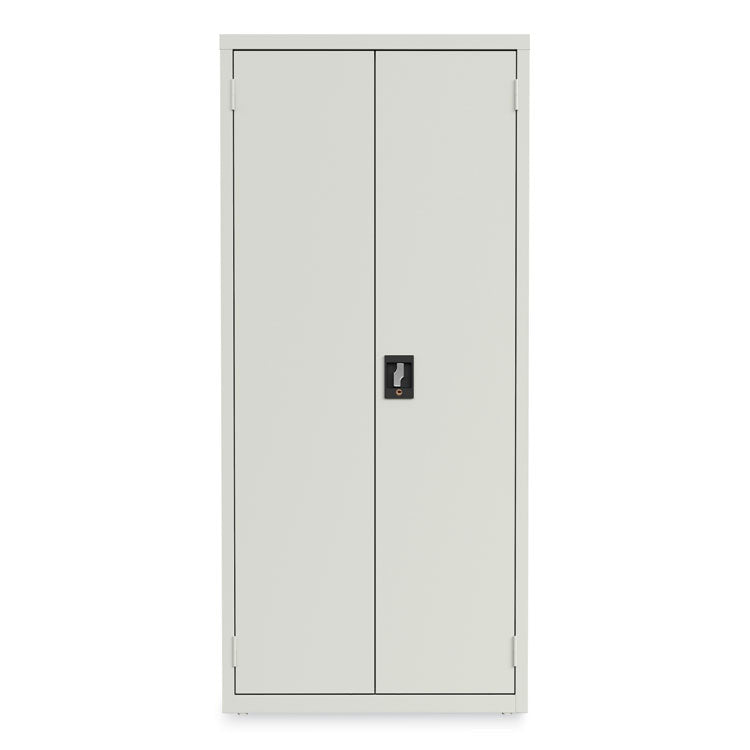 Economy Assembled Storage Cabinets, 4 Shelves, 30" x 15" x 66", Light Gray