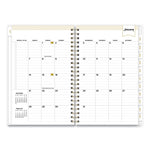 Day Designer Tile Weekly/Monthly Planner, Geometric Artwork, 8 x 5, Blue/White Cover, 12-Month (Jan to Dec): 2025