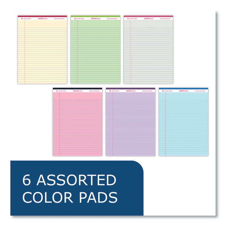 Enviroshades Legal Notepads, 50 Assorted 8.5 x 11.75 Sheets, 36 Notepads/Carton