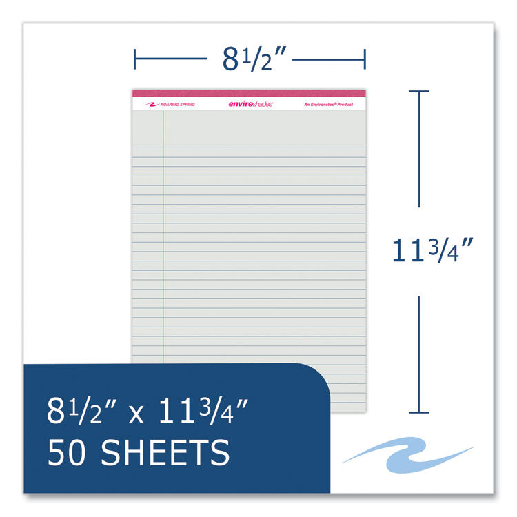 Enviroshades Legal Notepads, 50 Assorted 8.5 x 11.75 Sheets, 36 Notepads/Carton