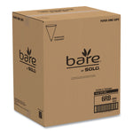 Bare Eco-Forward Treated Paper Cone Cups, 6 oz, White, 200/Sleeve, 25 Sleeves/Carton