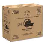 Quiet Classic Laminated Foam Dinnerware, Bowl, 12 oz, Black, 1,000/Carton