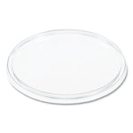 Plastic Lids for Foam Cups, Bowls and Containers, Flat, Not Vented, Fits 6 oz to 32 oz, Clear, 100/Sleeve, 10 Sleeves/Carton