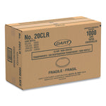 Plastic Lids for Foam Cups, Bowls and Containers, Flat, Not Vented, Fits 6 oz to 32 oz, Clear, 100/Sleeve, 10 Sleeves/Carton