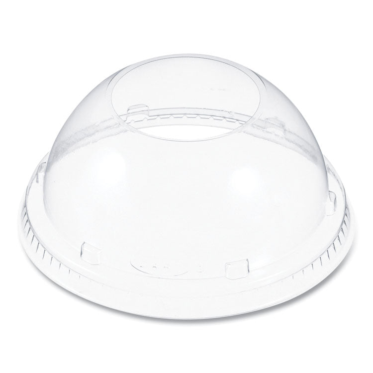 Cappuccino Dome Sipper Lids, Fits 30 oz to 32 oz Hot Cups, Plastic, Clear, 50/Pack, 20 Packs/Carton