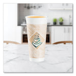 Cafe G Foam Hot/cold Cups, 24 Oz, Brown/green/white, 20/bag, 25 Bags/carton