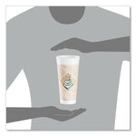 Cafe G Foam Hot/cold Cups, 24 Oz, Brown/green/white, 20/bag, 25 Bags/carton