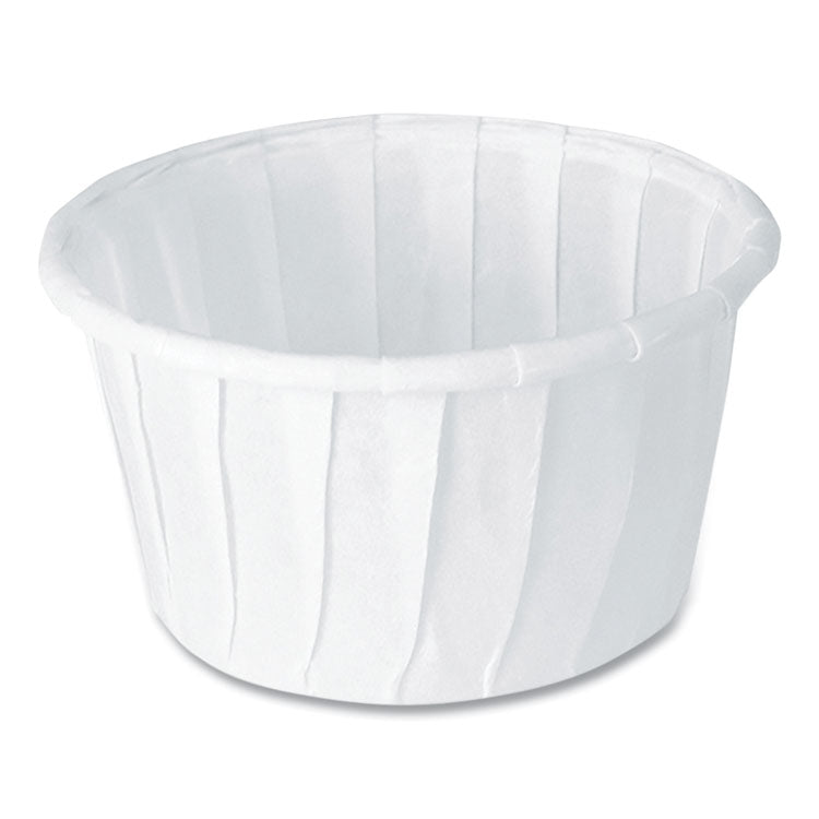 Paper Portion Cups, 1.25 oz, White, 250/Bag, 20 Bags/Carton