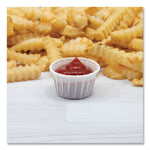 Paper Portion Cups, 1.25 oz, White, 250/Bag, 20 Bags/Carton