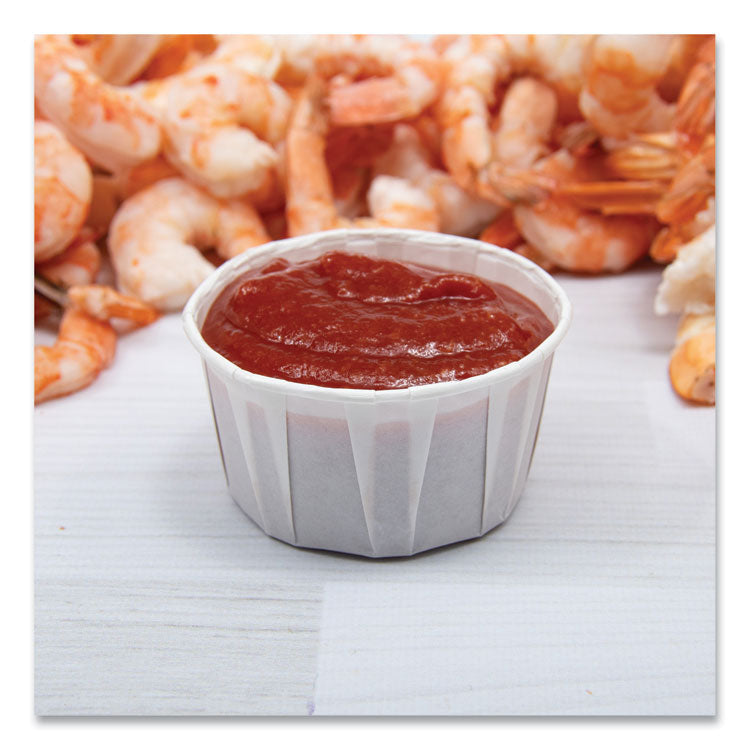 Paper Portion Cups, 3.25 oz, White, 250/Bag, 20 Bags/Carton