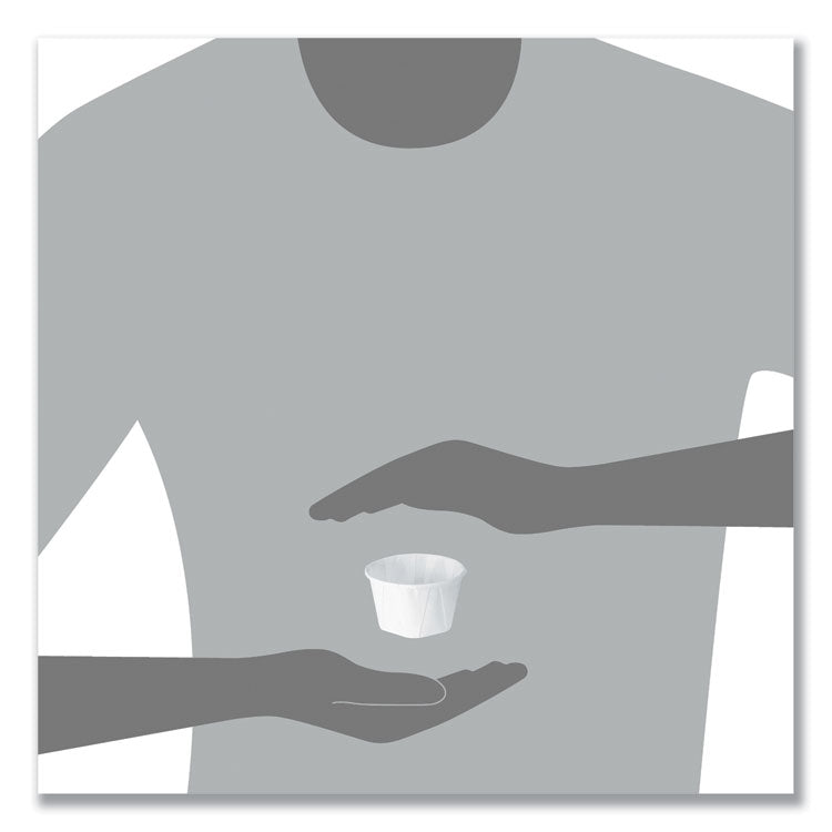 Paper Portion Cups, 3.25 oz, White, 250/Bag, 20 Bags/Carton