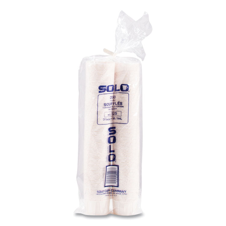 Paper Portion Cups, 3.25 oz, White, 250/Bag, 20 Bags/Carton