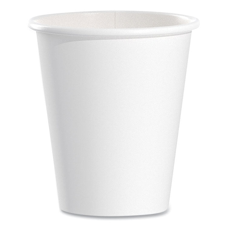 Single-Sided Poly Paper Hot Cups, 6 Oz, White, 50/pack, 20 Packs/carton