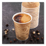 Mistique Polycoated Hot Paper Cups, 12 oz, Brown, 50/Sleeve, 20 Sleeves/Carton