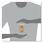 Mistique Polycoated Hot Paper Cups, 12 oz, Brown, 50/Sleeve, 20 Sleeves/Carton