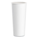Single-Sided Poly Paper Hot Cups, 24 Oz, White, 25/bag, 20 Bags/carton