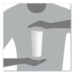Single-Sided Poly Paper Hot Cups, 24 Oz, White, 25/bag, 20 Bags/carton