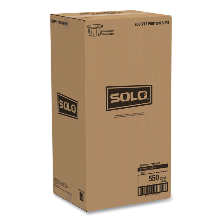 Paper Portion Cups, 5.5 oz, White, 250/Bag, 20 Bags/Carton