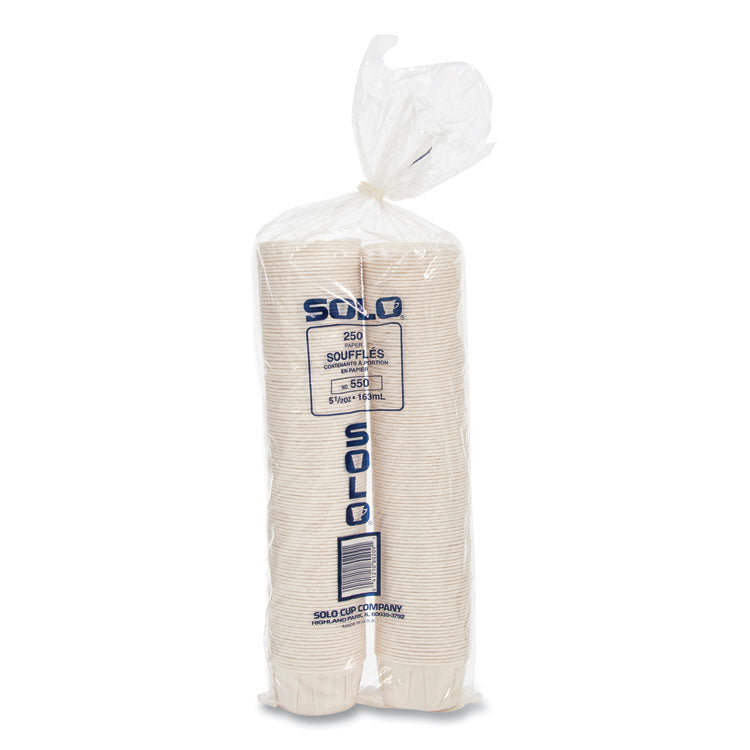 Paper Portion Cups, 5.5 oz, White, 250/Bag, 20 Bags/Carton