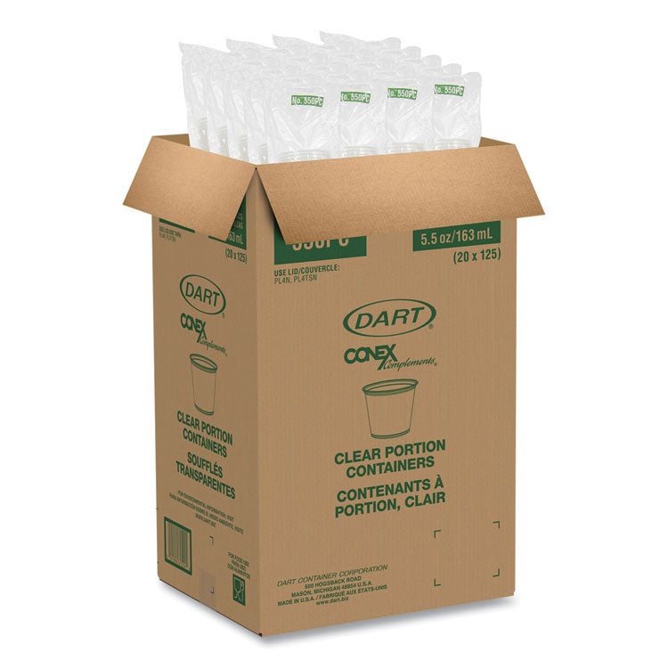 Conex Complements Portion/Medicine Cups, 5.5 oz, Plastic, Translucent, 125/Bag, 20 Bags/Carton