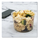 Bare Eco-Forward RPET Deli Containers, ProPlanet Seal, 16 oz, 4.6" Diameter x 3" h, Clear, Plastic, 500/Carton