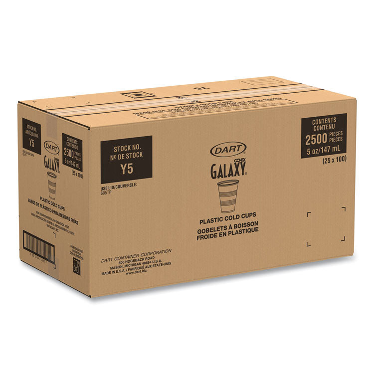 High-Impact Polystyrene Cold Cups, 5 oz, Plastic, Translucent, 100/Pack