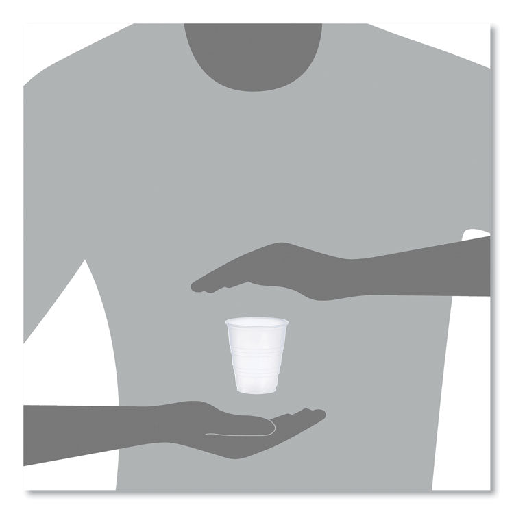 High-Impact Polystyrene Cold Cups, 5 oz, Plastic, Translucent, 100/Pack