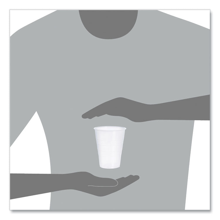 High-Impact Polystyrene Cold Cups, 9 oz, Plastic, Translucent, 100/Sleeve, 25 Sleeves/Carton