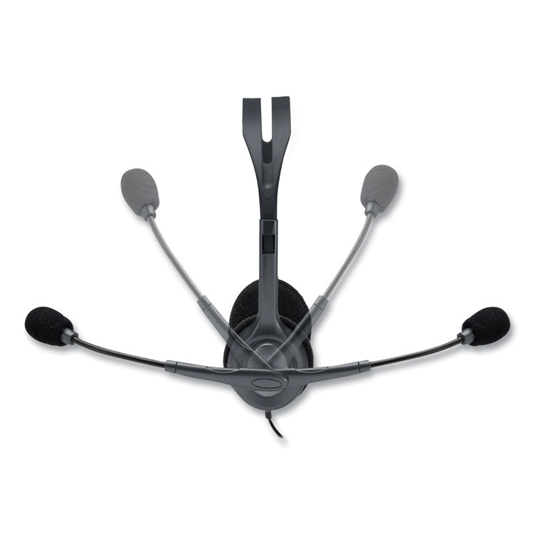 H111 Binaural Over The Head Headset, Black/Silver