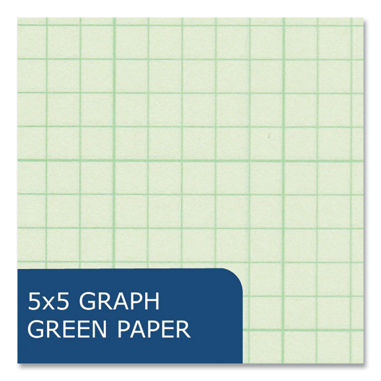 Wirebound Engineering Notebook, 20 lb Bond Paper Stock, Green Cover, (80) 11 x 8.5 Sheets, 24/Carton