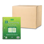 Wirebound Engineering Notebook, 20 lb Bond Paper Stock, Green Cover, (80) 11 x 8.5 Sheets, 24/Carton