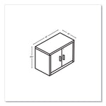 10500 Series Storage Cabinet with Doors, Two Shelves, 36" x 20" x 29.5", Pinnacle