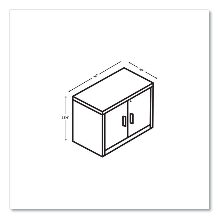 10500 Series Storage Cabinet with Doors, Two Shelves, 36" x 20" x 29.5", Pinnacle