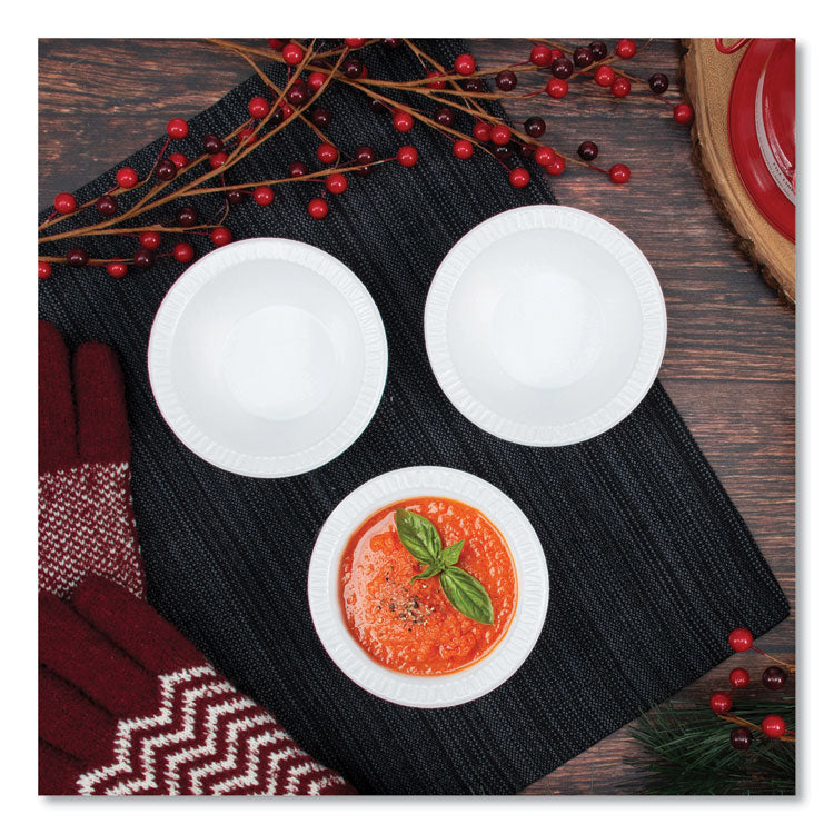 Non-Laminated Foam Dinnerware, Bowl, 5 oz, White, 125/Pack, 8 Packs/Carton