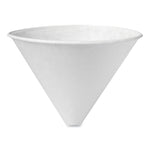 Bare Eco-Forward Treated Paper Funnel Cups, 6 oz, White, 250/Bag, 10/Carton