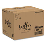Bare Eco-Forward Treated Paper Funnel Cups, 6 oz, White, 250/Bag, 10/Carton
