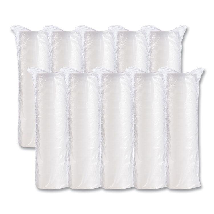 Plastic Cold Cup Lids, Fits 10 oz Cold Cups, Translucent, 100/Pack, 10 Packs/Carton