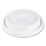 Cappuccino Dome Sipper Lids, Fits 12 oz to 24 oz Hot Cups, Plastic, White, 1,000/Carton