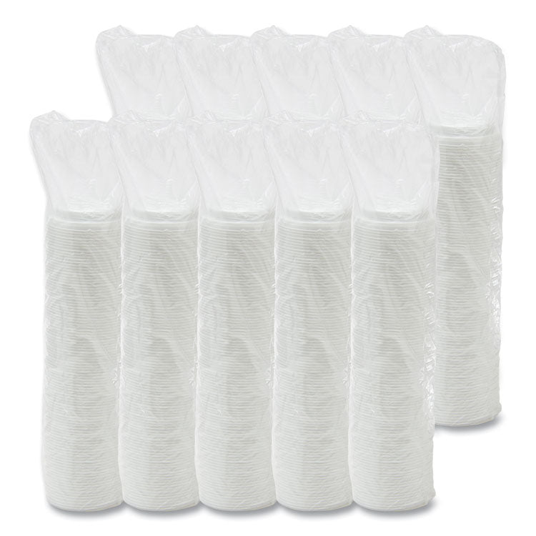 Cappuccino Dome Sipper Lids, Fits 12 oz to 24 oz Hot Cups, Plastic, White, 1,000/Carton