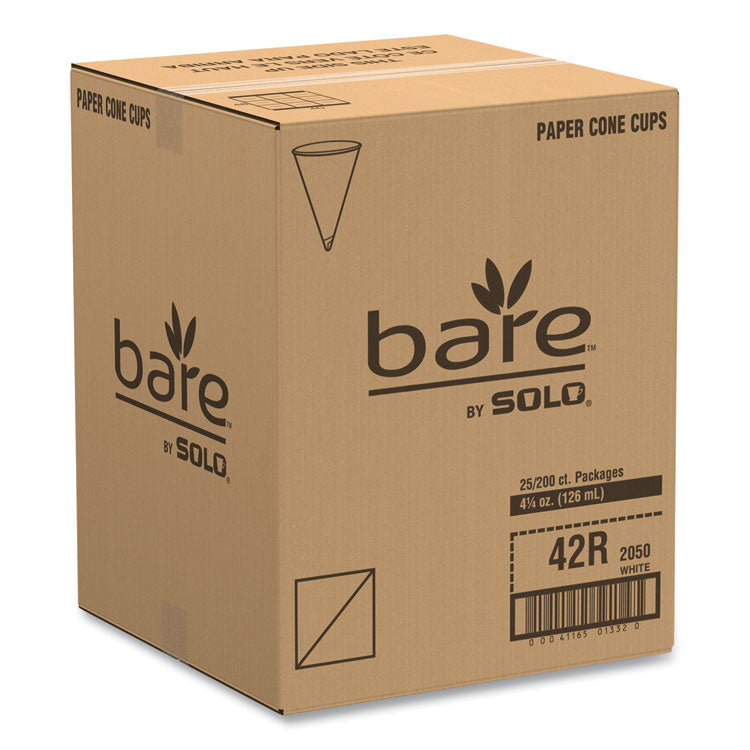 Cone Water Cups, 4.25 oz, Paper, White, 200/Bag, 25 Bags/Carton