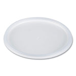 Plastic Lids for Foam Containers, Flat, Vented, Fits 24 oz to 32 oz, Translucent, 100/Pack, 5 Packs/Carton