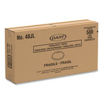 Plastic Lids for Foam Containers, Flat, Vented, Fits 24 oz to 32 oz, Translucent, 100/Pack, 5 Packs/Carton