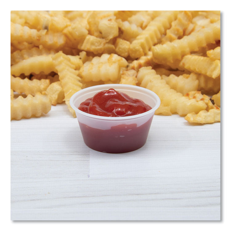 Conex Complements Portion/Medicine Cups, 2 oz, Plastic, Clear, 125/Bag, 20 Bags/Carton