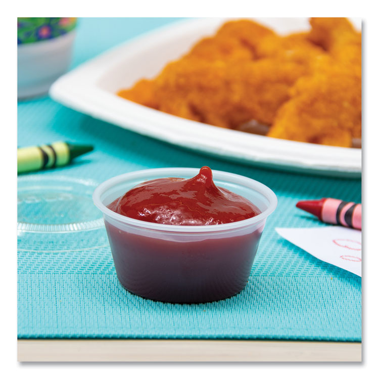 Conex Complements Portion/Medicine Cups, 2 oz, Plastic, Clear, 125/Bag, 20 Bags/Carton