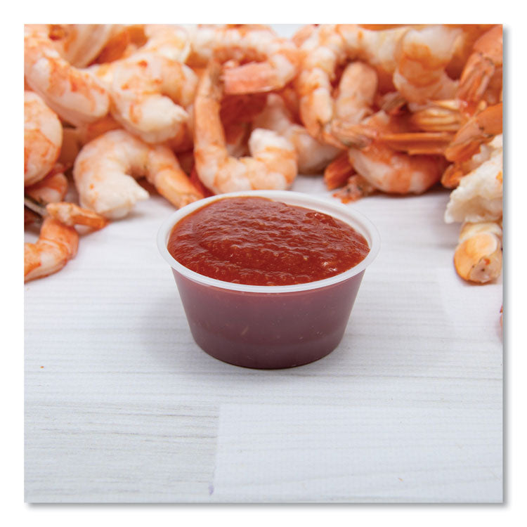 Conex Complements Portion/Medicine Cups, 2 oz, Plastic, Clear, 125/Bag, 20 Bags/Carton