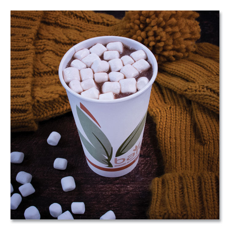 Bare Eco-Forward Recycled Content PCF Paper Hot Cups, 16 oz, Green/White/Beige, 1,000/Carton