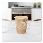 Mistique Polycoated Hot Paper Cups, 8 oz, Brown, 50/Sleeve, 20 Sleeves/Carton