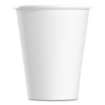 Single-Sided Poly Paper Hot Cups, 8 Oz, White, 50/bag, 20 Bags/carton
